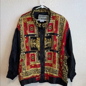 Ornate Red and Black Jacket with Gold Detailing